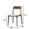 Designer solid wood armless cushion chairs